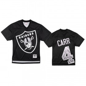 Maillot Homme Las Vegas Raiders Derek Carr 4 Noir Big Face